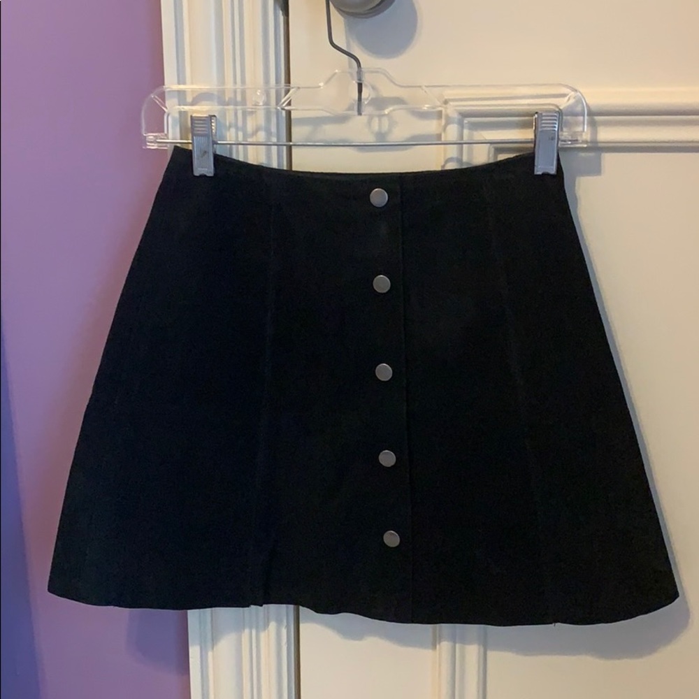 Brandy Melville black suede skirt